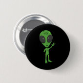 Ich liebe Alien ASL-Handgeste Gehörlos Hörverlust Button (Vorne & Hinten)