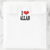 Ich Liebe Allah Runder Aufkleber (Tasche)