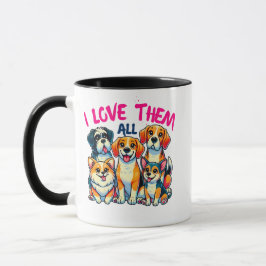 Ich Liebe alle Hundehalter Pet Lover Tasse