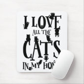Ich Liebe alle Katzen auf meiner Zuhause Mousepad (Mit Mouse)