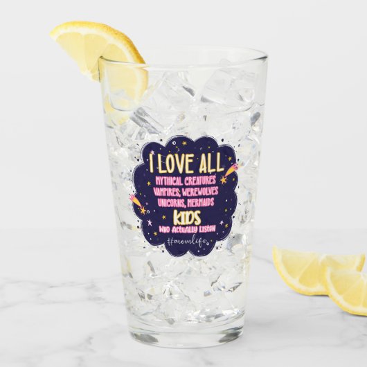 Ich Liebe alle Mythischen Kreaturen, Vampire, Werw Glas (Vorderseite Ice)