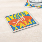 Ich Liebe alle Y Rechteckiger Pappuntersetzer (angewinkelt)