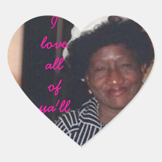 ICH LIEBE ALLE YA'LL EMMA HERZGESTALTETE STICKER (Vorderseite)