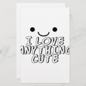 Ich Liebe Alles Niedlich Briefpapier (Vorne/Hinten)