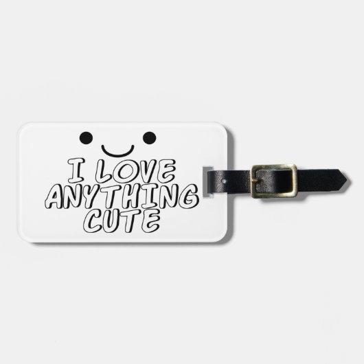 Ich Liebe Alles Niedlich Gepäckanhänger (Vorderseite horizontal)