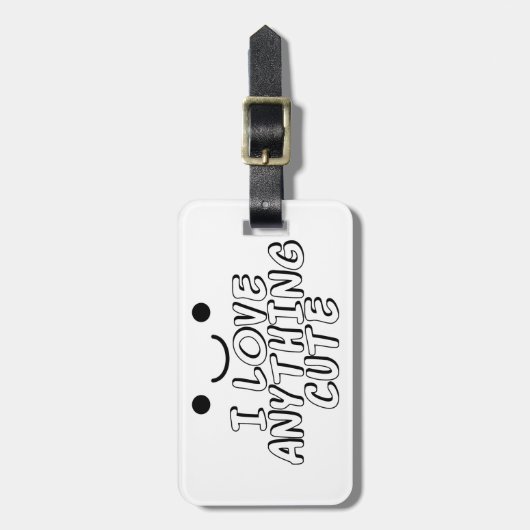 Ich Liebe Alles Niedlich Gepäckanhänger (Vorderseite vertikal)