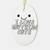 Ich Liebe Alles Niedlich Keramikornament (Links)