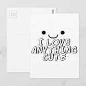Ich Liebe Alles Niedlich Postkarte (Vorne/Hinten)