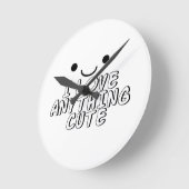 Ich Liebe Alles Niedlich Runde Wanduhr (Winkel)