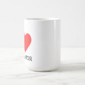 Ich liebe Alligator Kaffeetasse (Mittel)