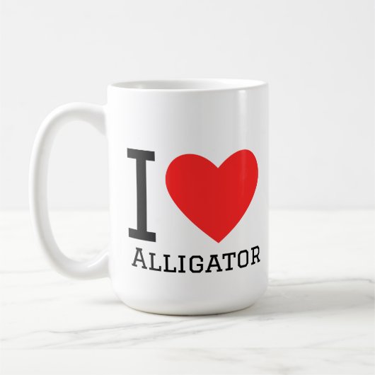 Ich liebe Alligator Kaffeetasse (Links)