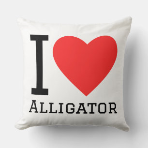 Ich liebe Alligator Kissen