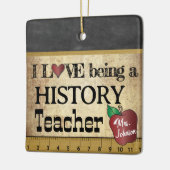 Ich Liebe als Geschichtslehrer Keramikornament (Links)