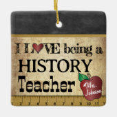 Ich Liebe als Geschichtslehrer Keramikornament (Vorderseite)