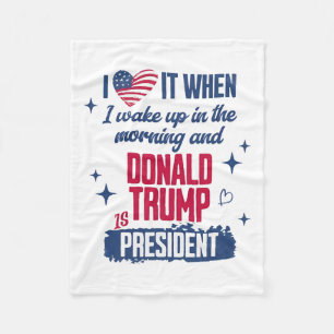 Ich Liebe, als ich morgens Weckte und Donald Trump Fleecedecke
