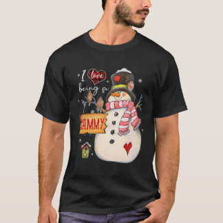 Ich Liebe als Mammy Snowman Funny Family Christma T-Shirt