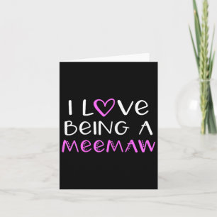 Ich Liebe als Meemaw Niedlich Cool Mee-maw Karte