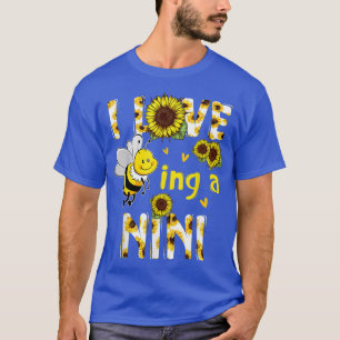 Ich Liebe als Nini-Sonnenblume, Muttertag T-Shirt