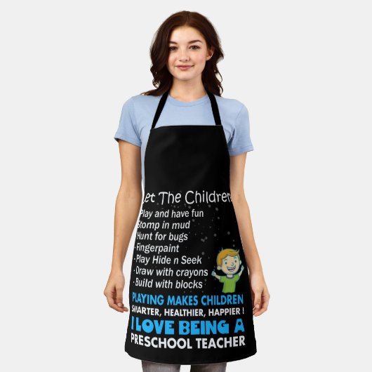Ich Liebe als Preschool-Lehrer Schürze (Getragen)