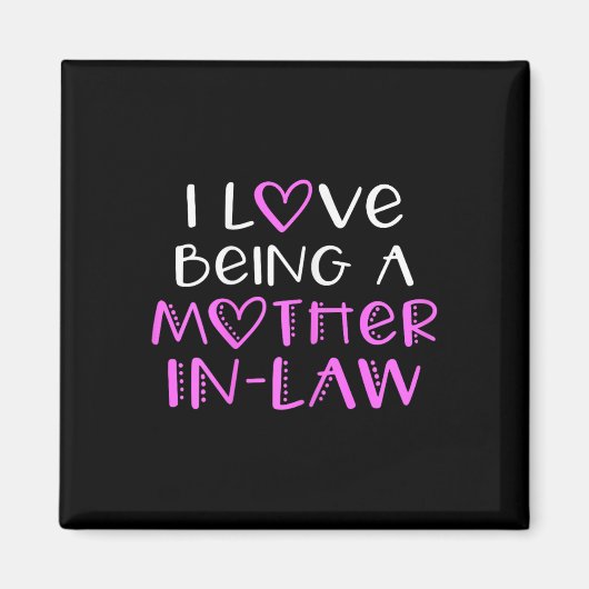Ich Liebe als Schwiegermutter Niedlich Cool Magnet (Vorne)