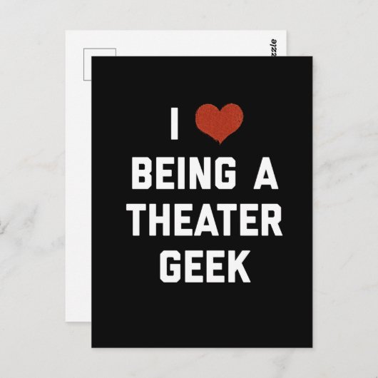 Ich Liebe als Theaterfreund Postkarte (Vorne/Hinten)