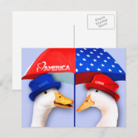 Ich Liebe Amerika. Funny Patriotic Ducks