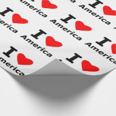 Ich liebe Amerika Geschenkpapier (Ecke)