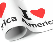 Ich liebe Amerika Geschenkpapier (Rolleneckpunkt)