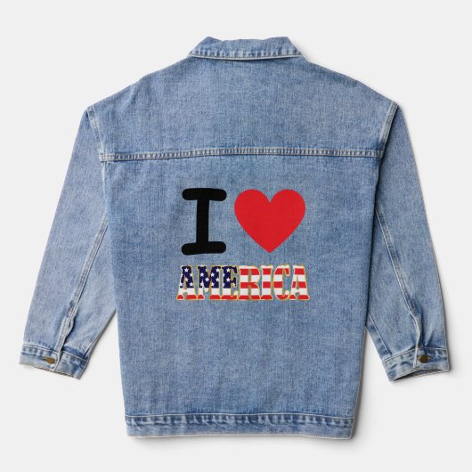 Ich liebe Amerika Jeansjacke (Rückseite)