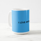 ICH LIEBE AMERIKA KAFFEETASSE (Vorderseite Links)