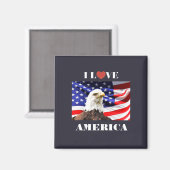Ich liebe Amerika Magnet (Vorderseite/Rückseite)