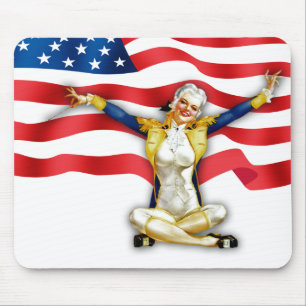 Ich Liebe Amerika. Retro-Button Mousepad