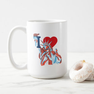 Ich liebe Amerika Statue of Liberty Fourth of July Kaffeetasse