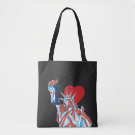 Ich liebe Amerika Statue of Liberty Fourth of July Tasche