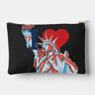 Ich liebe Amerika Statue of Liberty Fourth of July Zubehörtasche