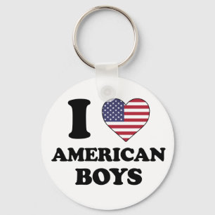 Ich Liebe amerikanische Jungs Schlüsselanhänger