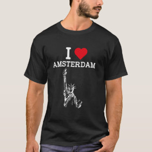 Ich liebe Amsterdam Streich Gag Freiheitsstatue Lu T-Shirt