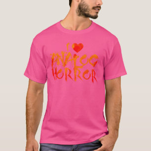 Ich liebe analoge Horror-Creepypasta-Herz vintage T-Shirt