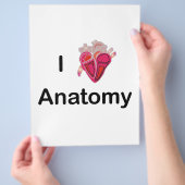 Ich Liebe Anatomie mit menschlichem Herzen! Flyer (Hand)