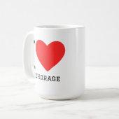 Ich liebe Anchorage Kaffeetasse (Vorderseite Links)