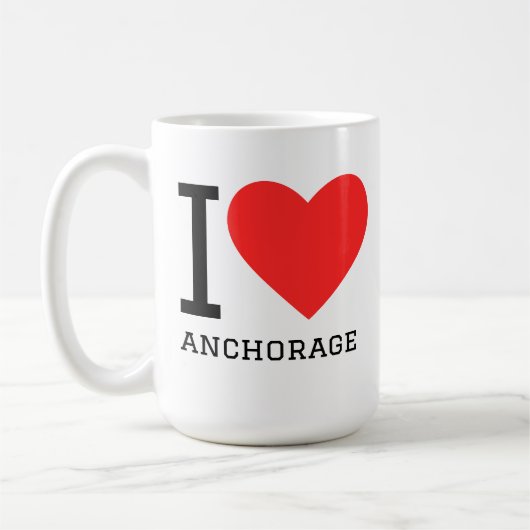 Ich liebe Anchorage Kaffeetasse (Links)