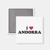 Ich liebe Andorra Magnet (Vorderseite/Rückseite)