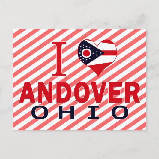Ich Liebe Andover, Ohio Postkarte (Vorderseite)