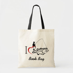 Ich Liebe Angelbuch Tasche zu gehen