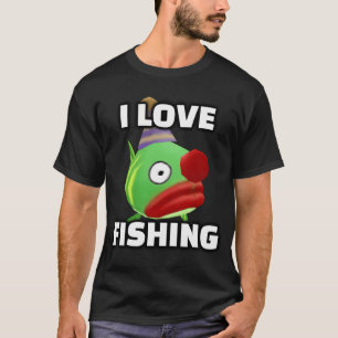 Ich liebe Angeln Clownfisch Toontown-Shirt T-Shirt