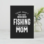 Ich Liebe Angeln. Ich Liebe als Mama Dankeskarte (Stehend Vorderseite)