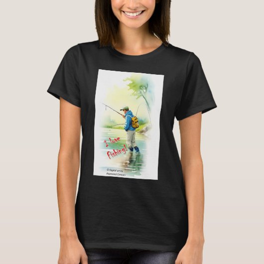 Ich liebe Angeln T-Shirt (Vorderseite)
