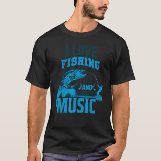 Ich liebe Angeln und Country-Musik T-Shirt