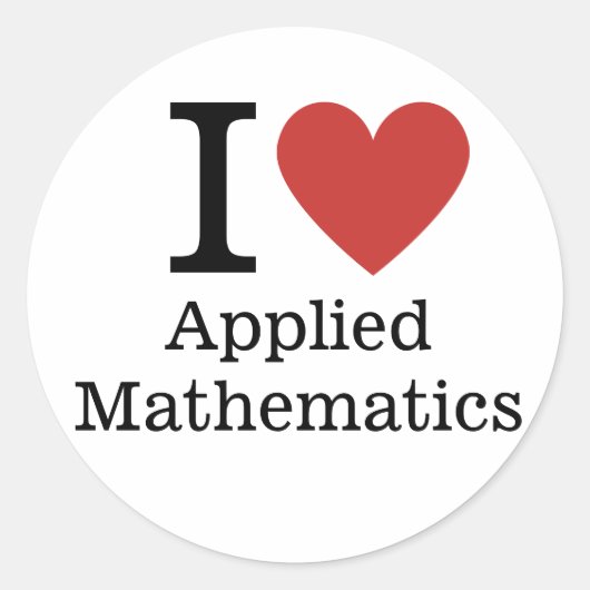 Ich ❤️ Liebe Angewandte Mathematik STICKER (Vorderseite)