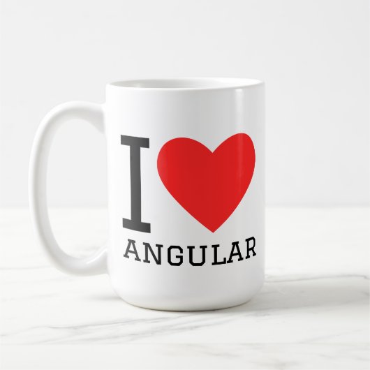 Ich liebe Angular Kaffeetasse (Links)